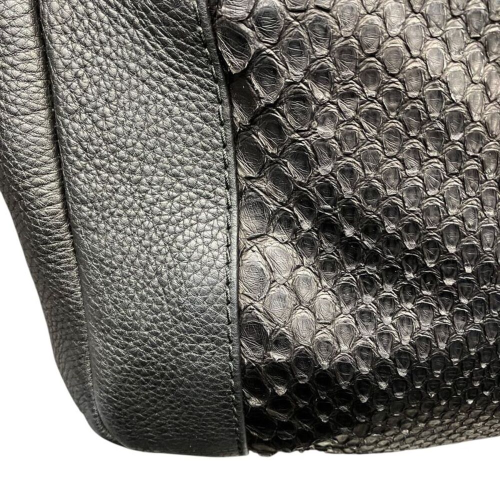 Gucci Leather Python Tote Bag - image 7